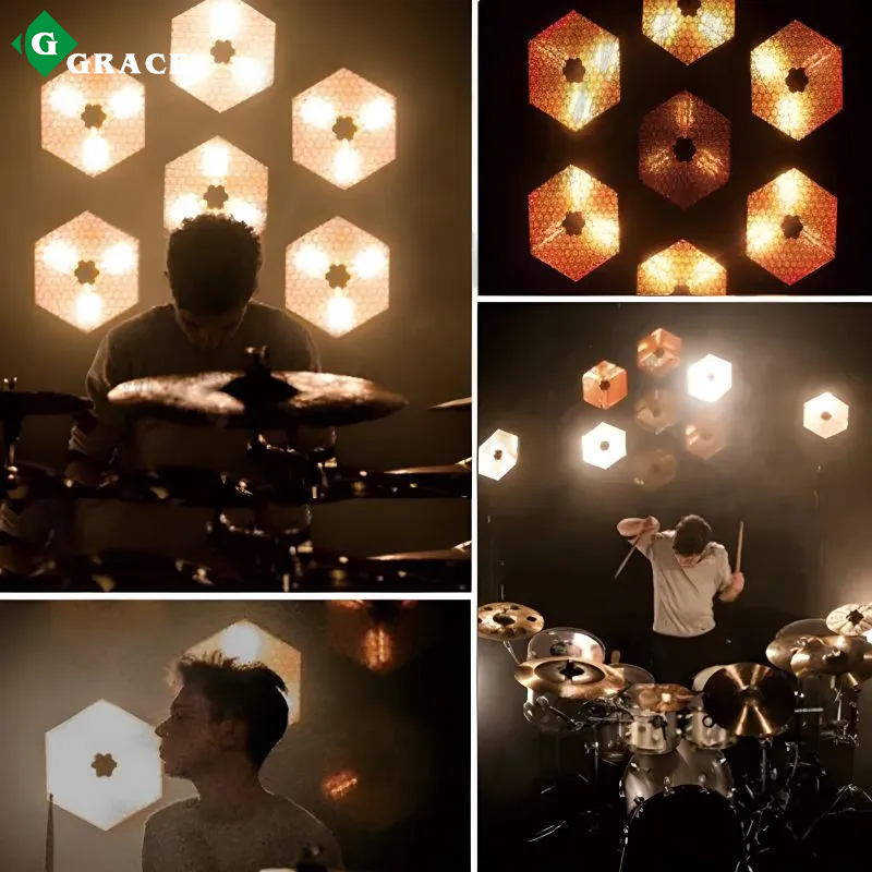 LED 7 Halo Hexa Pixel Control Blinder Light