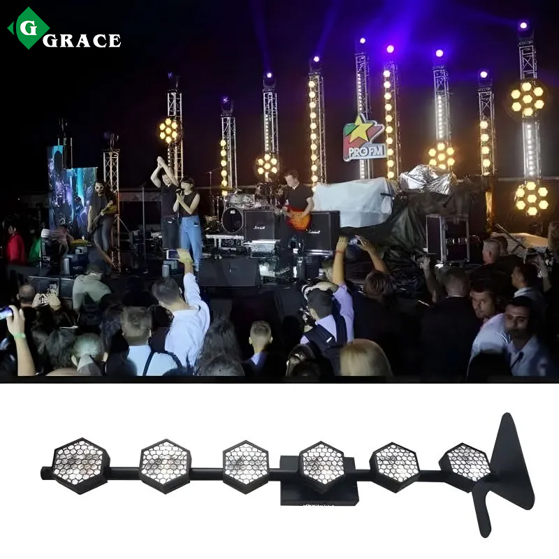 RGB LED Retro Background Effect RGB Flash Hexagonal Stage Light