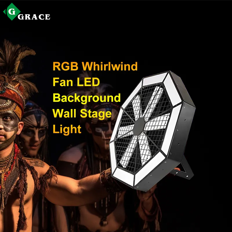 Background Light Rotating Fan LED Stage Light Effect