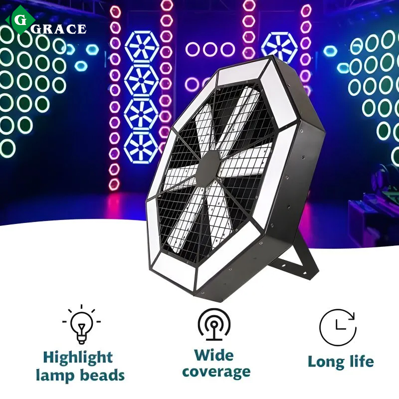 Background Light Rotating Fan LED Stage Light Effect
