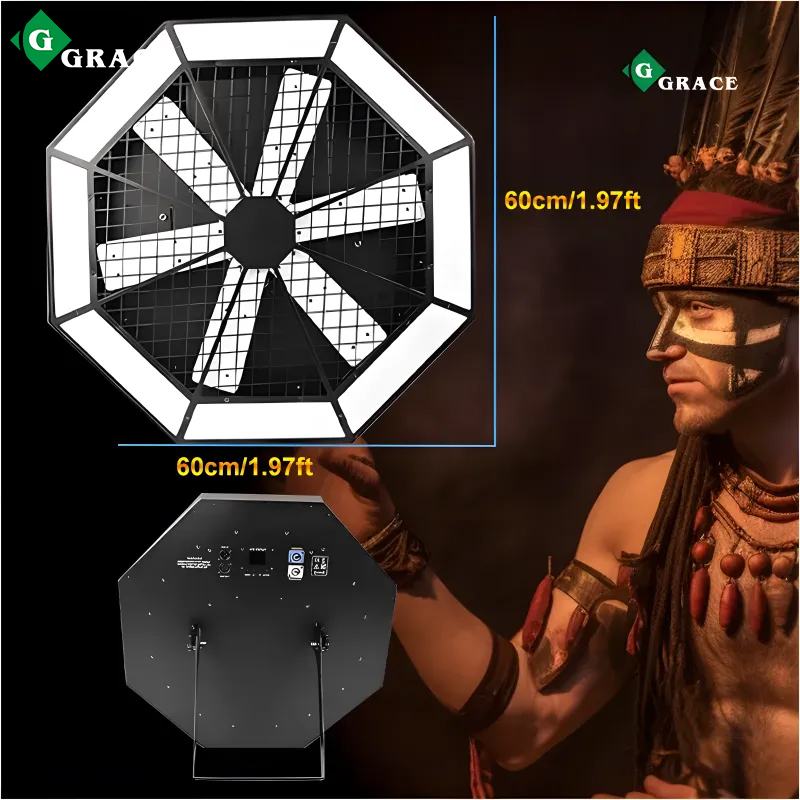 Background Light Rotating Fan LED Stage Light Effect