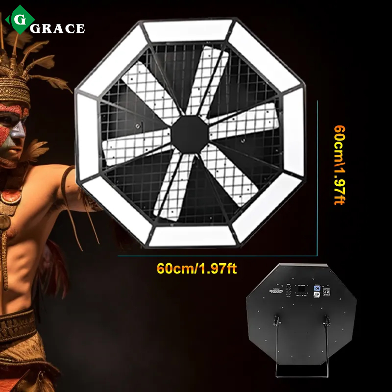 Background Light Rotating Fan LED Stage Light Effect