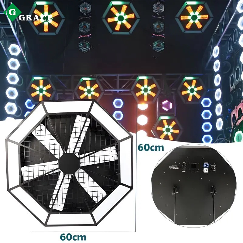 Background Light Rotating Fan LED Stage Light Effect