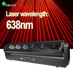 6Eyes 500mw Red Moving Head Beam Laser Bar