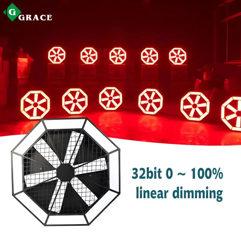 Background Light Rotating Fan LED Stage Light Effect