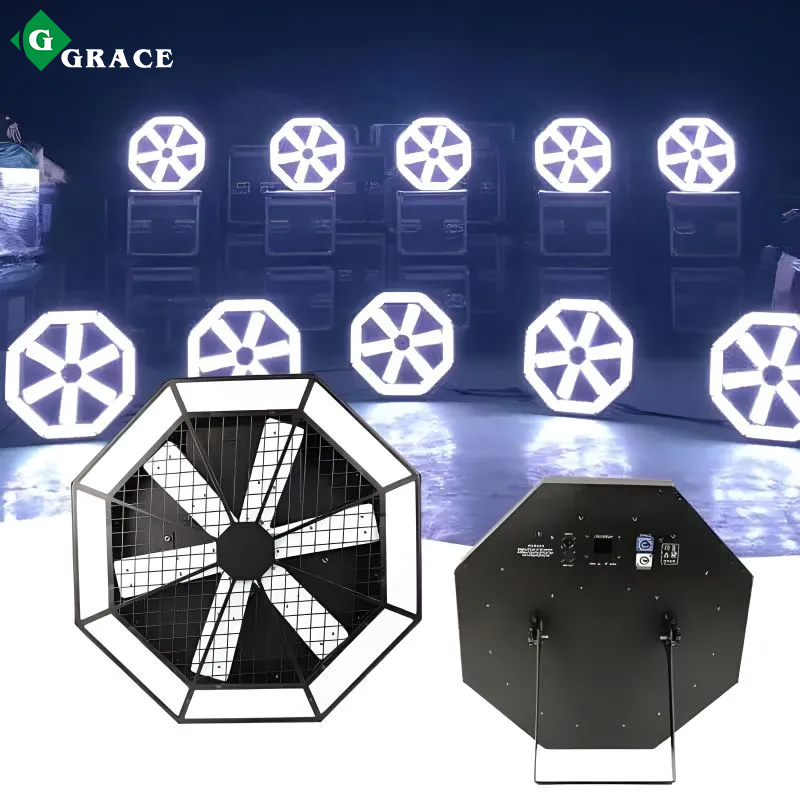 Background Light Rotating Fan LED Stage Light Effect