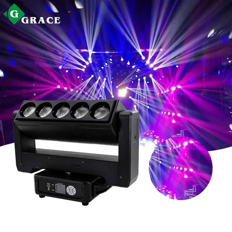 5X60w RGBW 4in1 Zoom LED Wash Moving Head Light with pixel