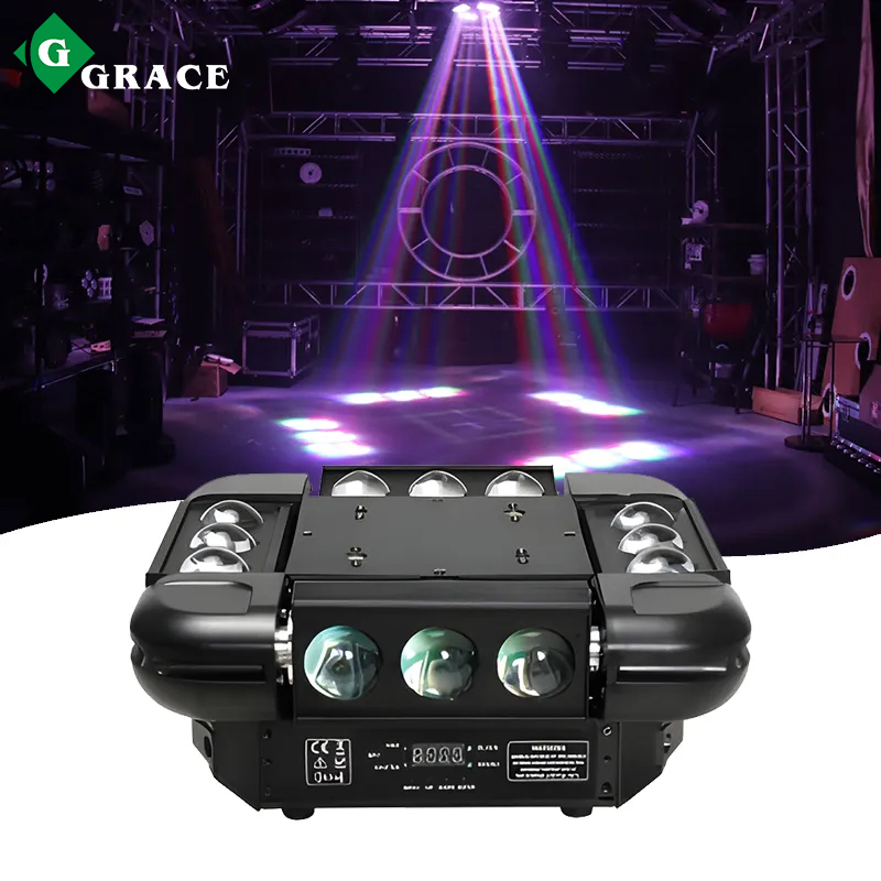 12pcs 10w led moving head beam laser light