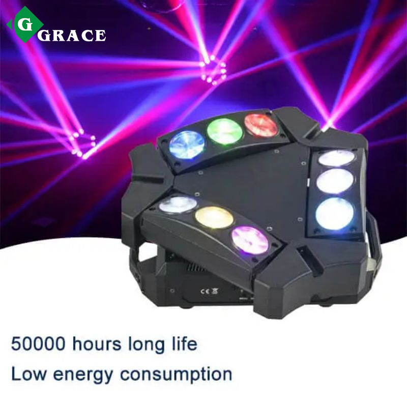 9*12W  Eyes 4 in 1 Led Spider Beam Moving Head Light