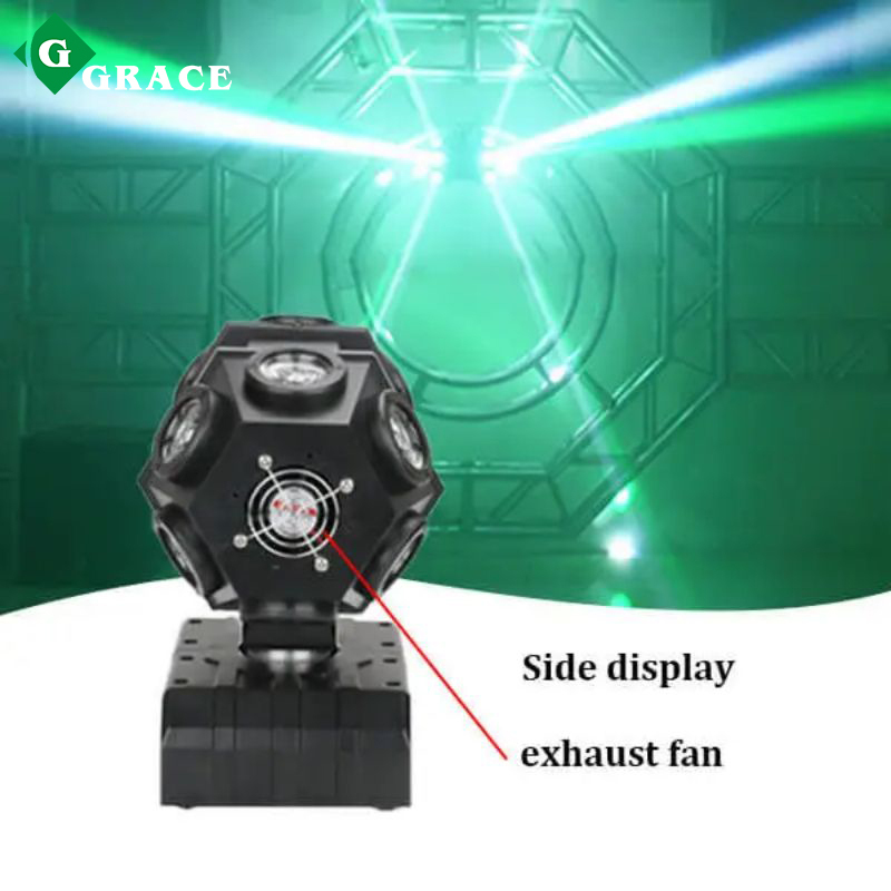 12x10W double arms beam dmx512 rbw 4in1 led moving head laser light