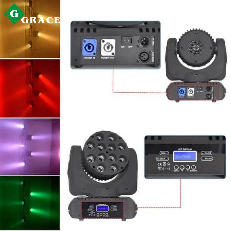 12*12w rgbw 4in1 led moving head beam