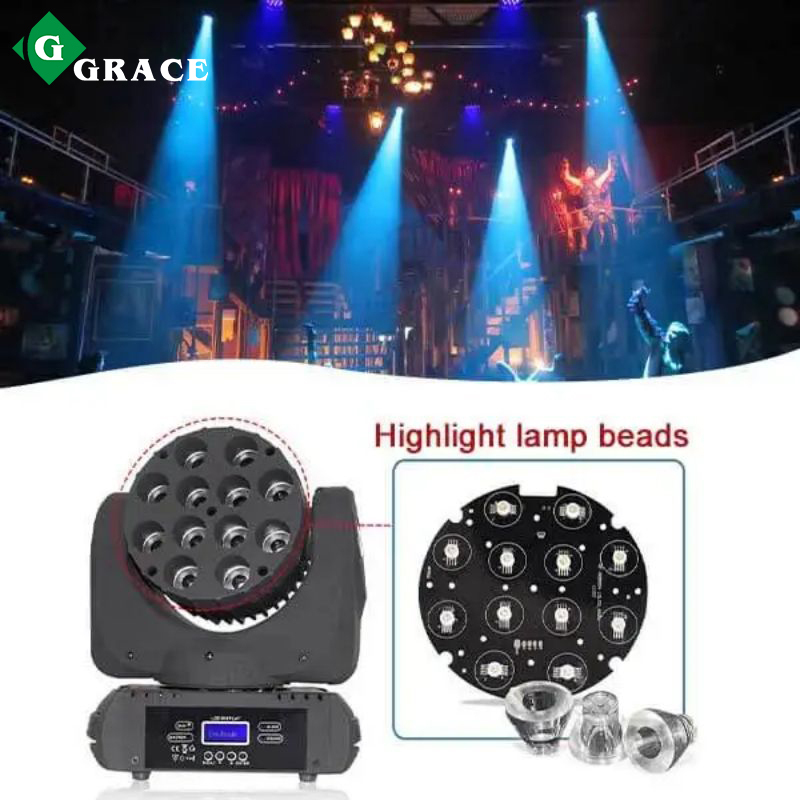 12*12w rgbw 4in1 led moving head beam