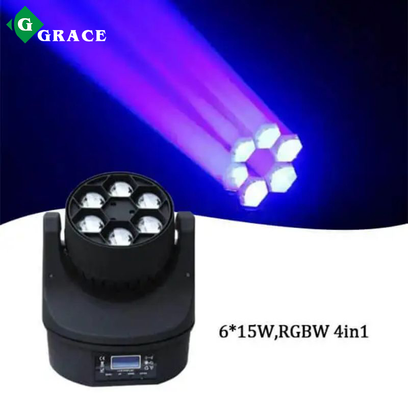 6*15W  wash 4in1 bee eyes mini beam led moving head