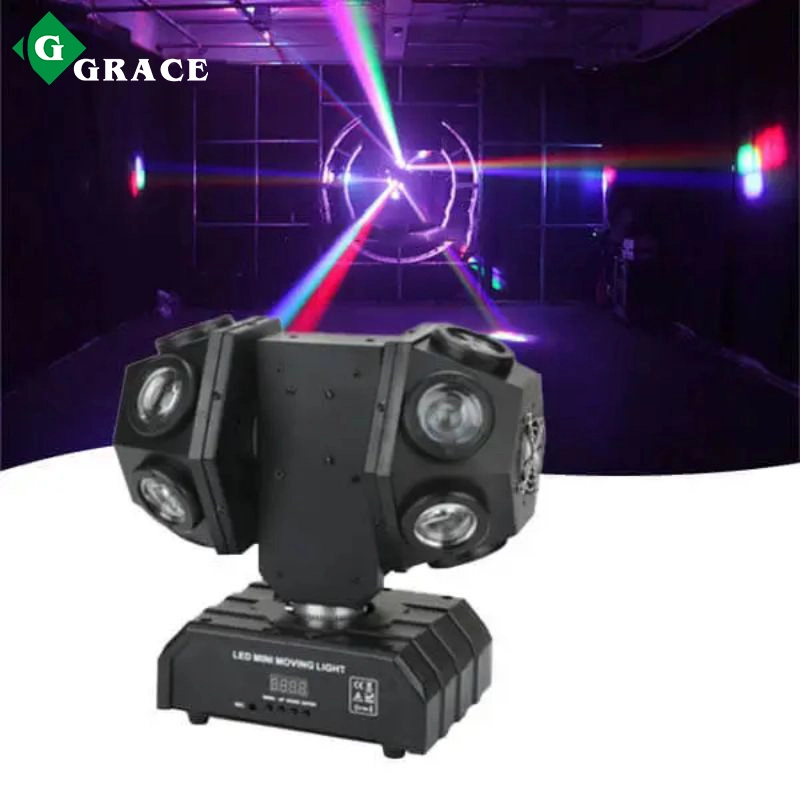 12x10W double arms beam dmx512 rbw 4in1 led moving head laser light