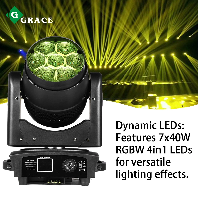 Igracelite Mini 7x40w  Zoom Moving Head Lights