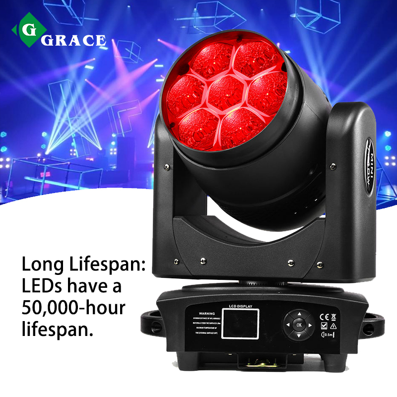 Igracelite Mini 7x40w  Zoom Moving Head Lights