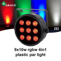 9x10w rgbw 4in1 plastic par light