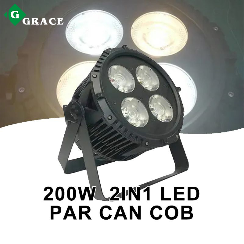 200w IP65 Waterproof 4x50w Warm White Cool White 2in1 LED Par Can COB