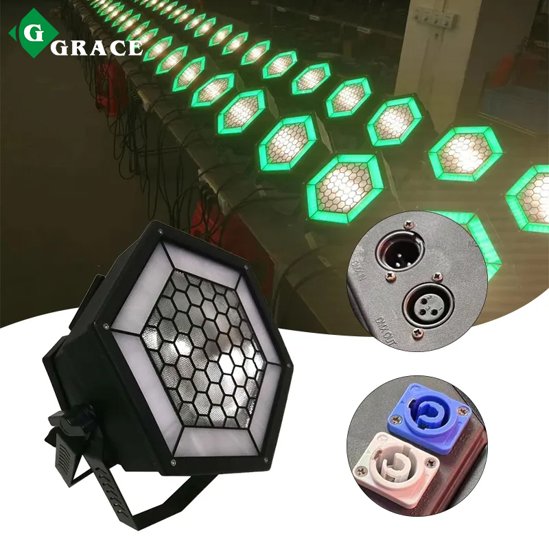 6*24pcs SMD RGB 3in1 leds + 1piece 200W cob led (warm white or cool white)