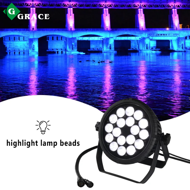 Outdoor Waterproof 18*4in1 RGBW LED Par Lights Stage