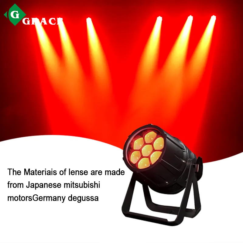 Outdoor 7*40W Zoom LED Par Light RGBW 4in1 DMX RDM