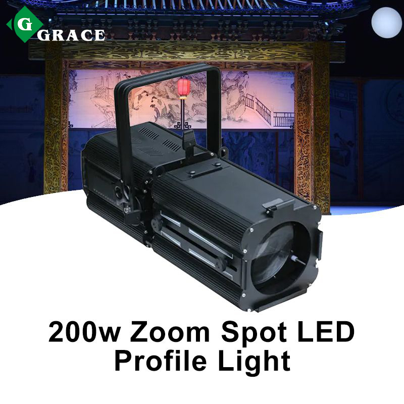 200w ellipsoidal leko gobo projector zoom spot led profile light