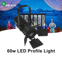 60w 2in1 mini led fresnel light warm white and cool white