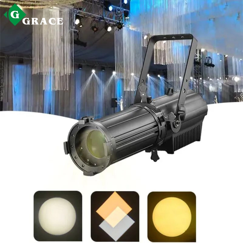 200W die casting aluminum manual zoom led profile spot light