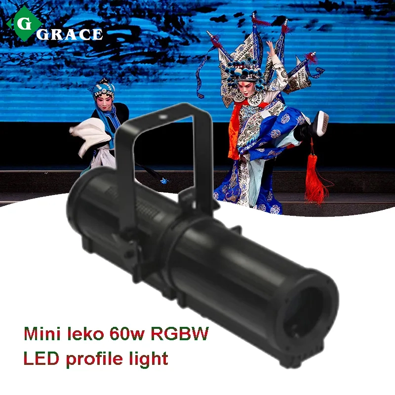 mini leko 60w cool white cool white 2in1 ellipsoidal led profile light mini zoom 9-25 degree