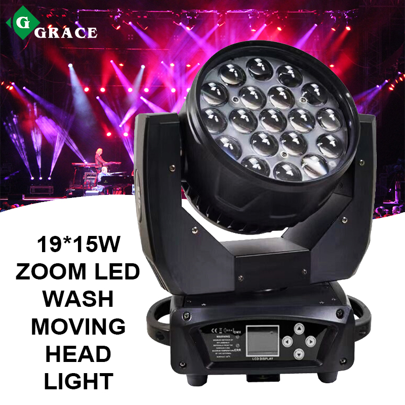 19*15W zoom aura led wash moving head light