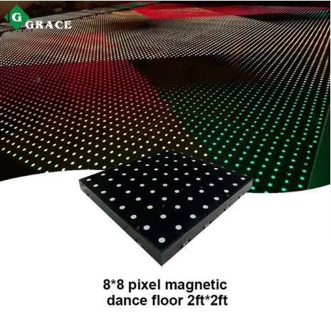 Igracelite 2ft By 2ft led dance floor magnetic 8*8 pixel