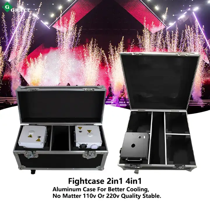 2pcs 750W cold spark machine and 5 bags powder indoor or outdoor
