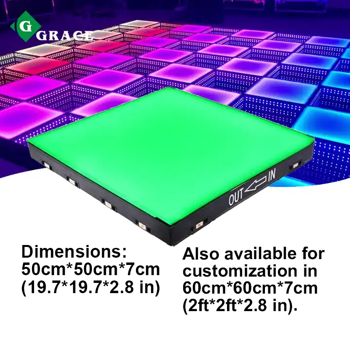 Igracelite Rainbow Frosted Magnetic Outdoor LED Dance Floor