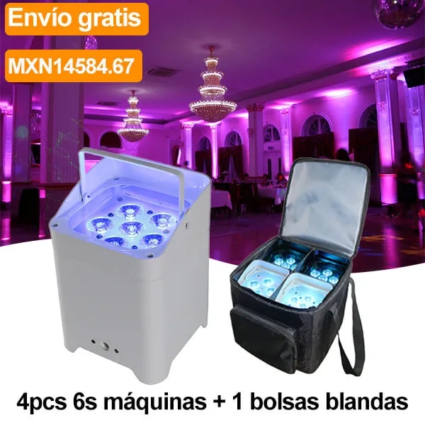 Envío gratis 18W 6in1 rgbwauv batería inalámbrica control remoto uplight