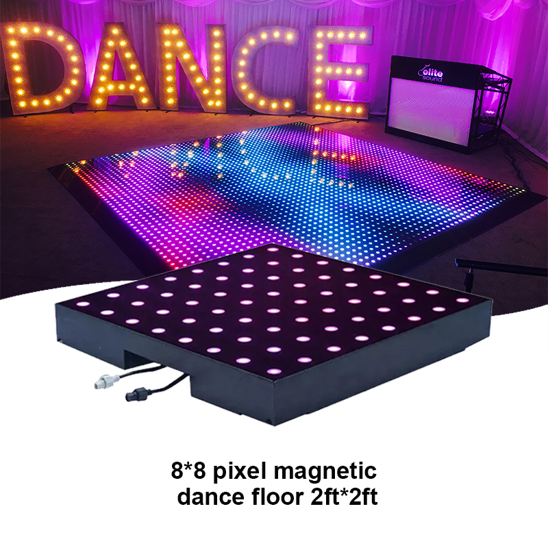 Igracelite 2ft By 2ft led dance floor magnetic 8*8 pixel