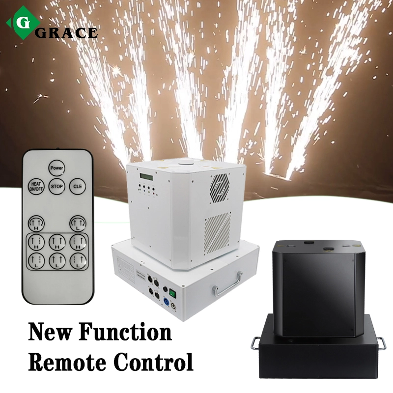 Free shipping dual head spin  wedding dj party cold spark machine