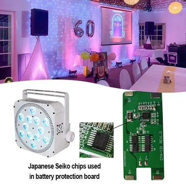 Free Shipping 9*18w rgbwauv  6in1 wifi wireless dmx remote control  battery powered led par