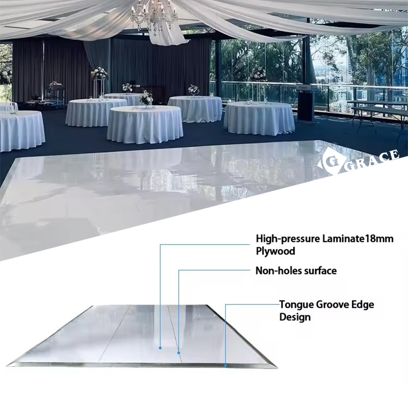 Gloss Portable White Dance Floor