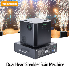 Free Shipping Igracelite Wedding DJ Party Cold Spark Machine Double Head Rotating Cold Spark Machine