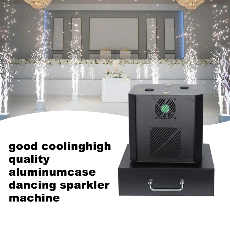 Free shipping dual head spin  wedding dj party cold spark machine
