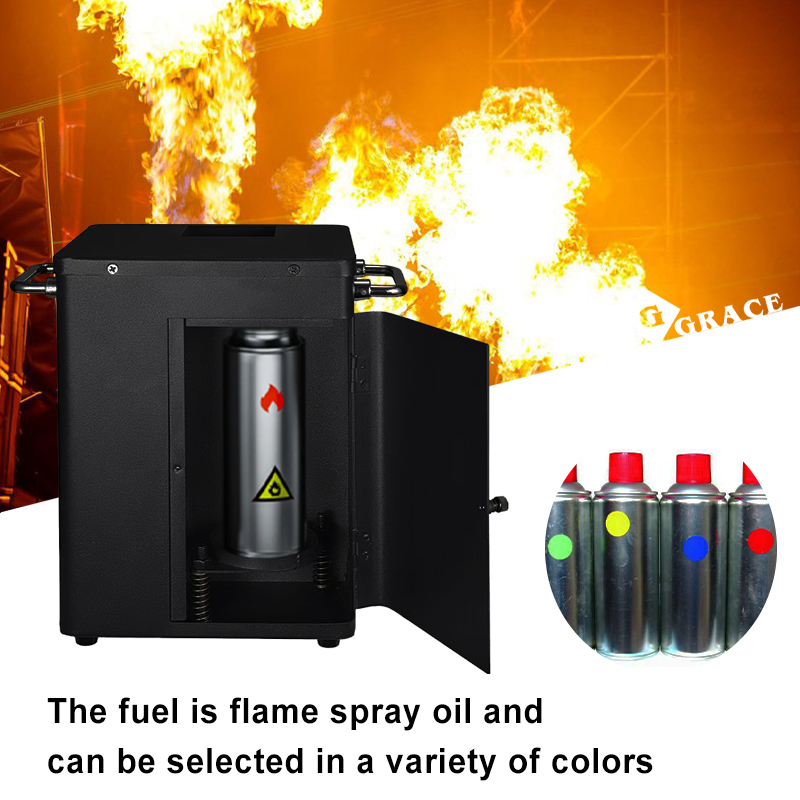 100W DMX Square Real Fire Flame Machine