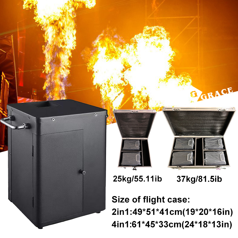 100W DMX Square Real Fire Flame Machine