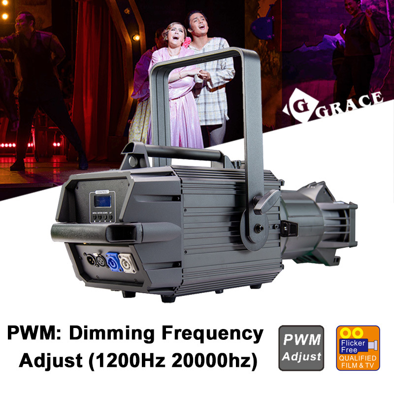 400W Warm White+Warm Amber LED Prefocus Profile Spotlights