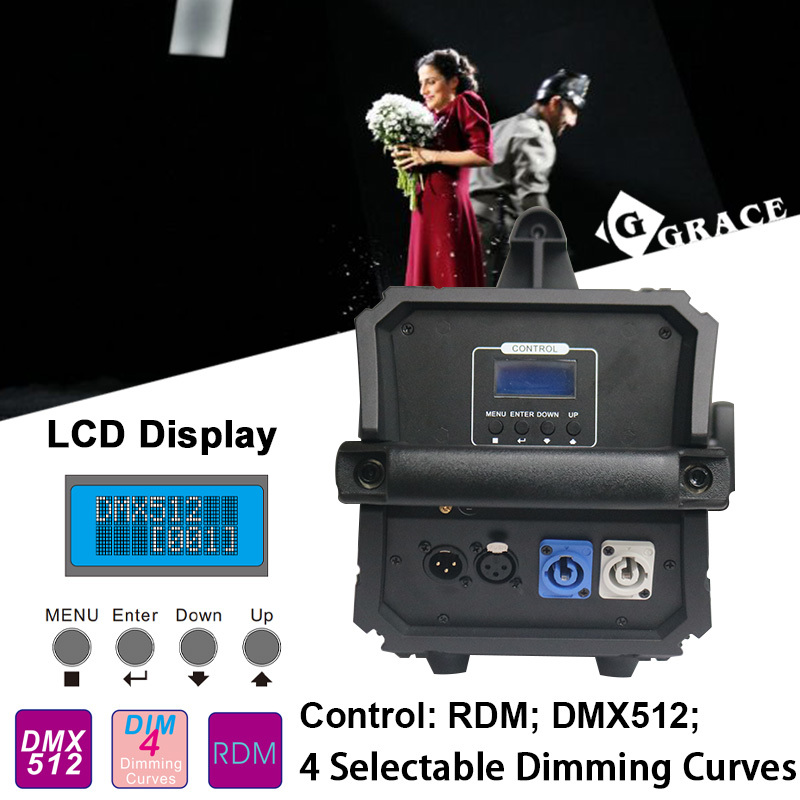 400W Zoom LED Ellipsoidal Light CCT 3200K+5600K CRI>95 PWM