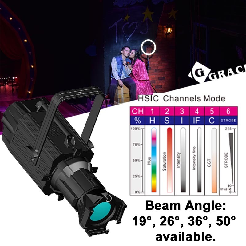 400W 5in1 RGBW LED Prefocus Profile Spotlight