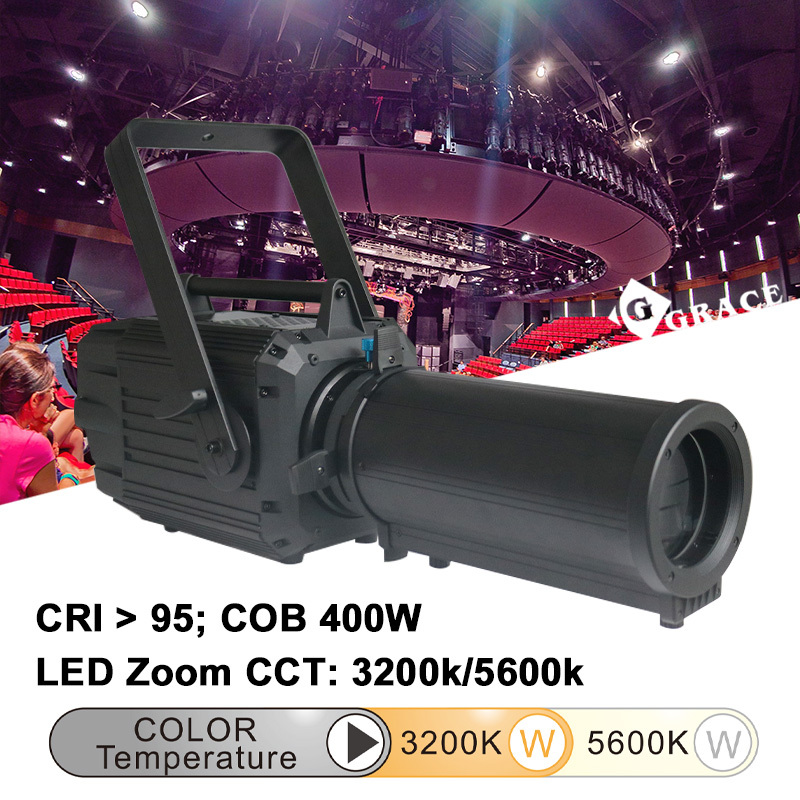 400W CCT 3200K/5600K Zoom LED Profile Light CRI>95 With PWM