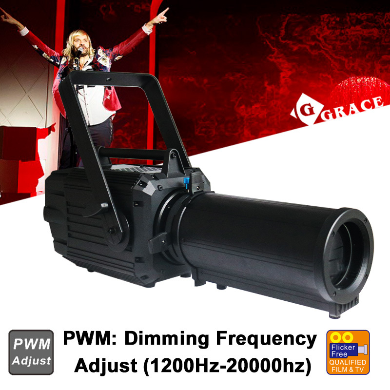 400W Zoom LED Ellipsoidal Light CCT 3200K+5600K CRI>95 PWM