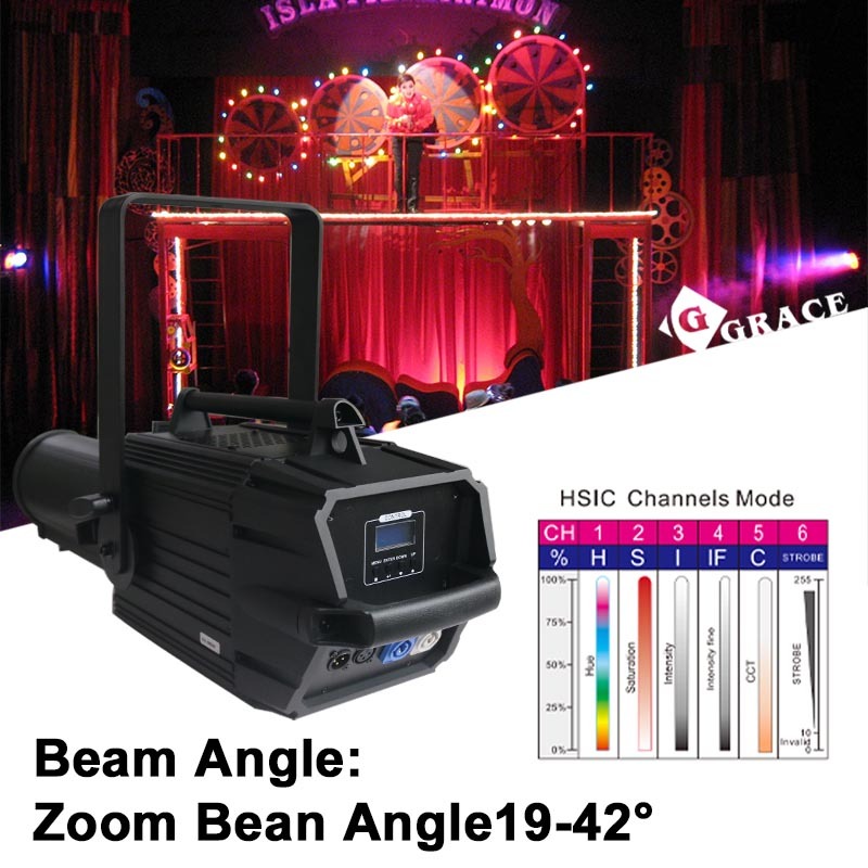 400W RGBWA 5in1 CRI>95 PWM  Zoom Profile Spot Light