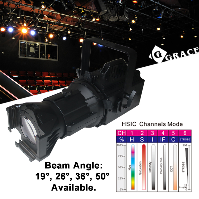 200W CCT 3200K/5600K PWM  CRI>95 Prefocus LED Profile Light