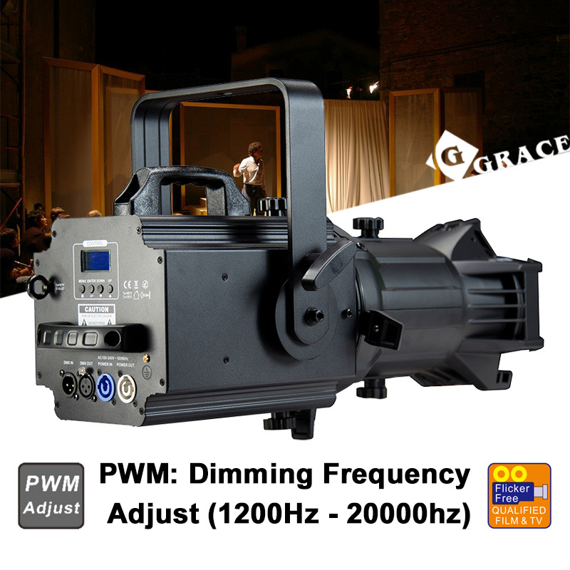 200W Warm White+Warm Amber 2in1 LED Prefocus Profile Spotlight